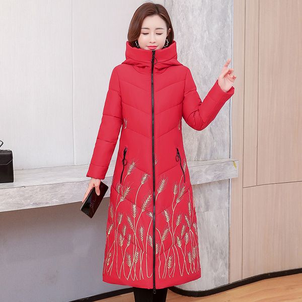 winter fashion womens parkas long coat plus size thickened chinese style retro slim embroidered down cotton jackets, Black
winter fashion womens parkas long coat plus size thickened chinese style retro slim embroidered down cotton jackets, Black