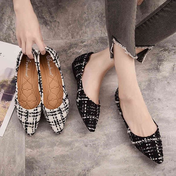 dress shoes large size single flats women plaid knitted ballet pointed toe shallow slip on loafers woman cloth ballerina oghp, Black
dress shoes large size single flats women plaid knitted ballet pointed toe shallow slip on loafers woman cloth ballerina oghp, Black