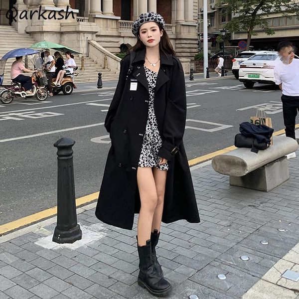women's trench coats women black long trendy loose all-match females outwear leisure letter teenagers double breasted korean style -arr, Tan;black
women's trench coats women black long trendy loose all-match females outwear leisure letter teenagers double breasted korean style -arr, Tan;black