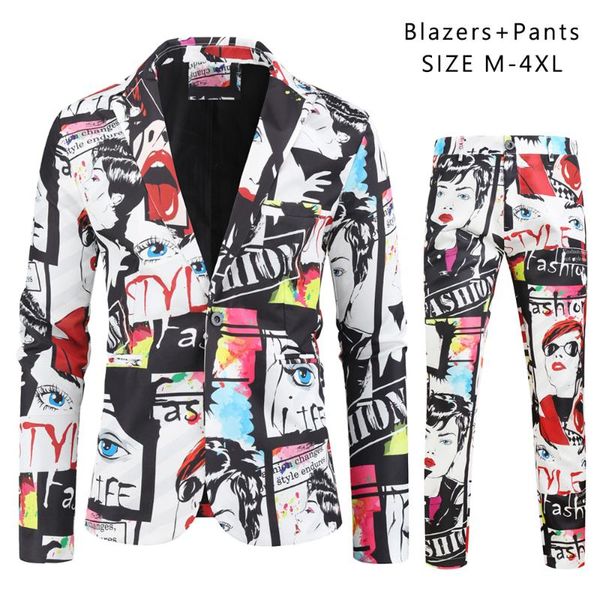 suits for men 2021 fashion casual men's 3d printed two-piece slimming hip hop long-sleeved & blazers, White;black
suits for men 2021 fashion casual men's 3d printed two-piece slimming hip hop long-sleeved & blazers, White;black