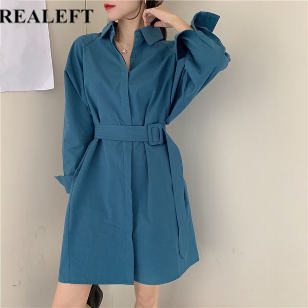 vintage long sleeve shirt dresses female fashion autumn turndown collar office ladies dress with belt 210428, Black;gray
vintage long sleeve shirt dresses female fashion autumn turndown collar office ladies dress with belt 210428, Black;gray