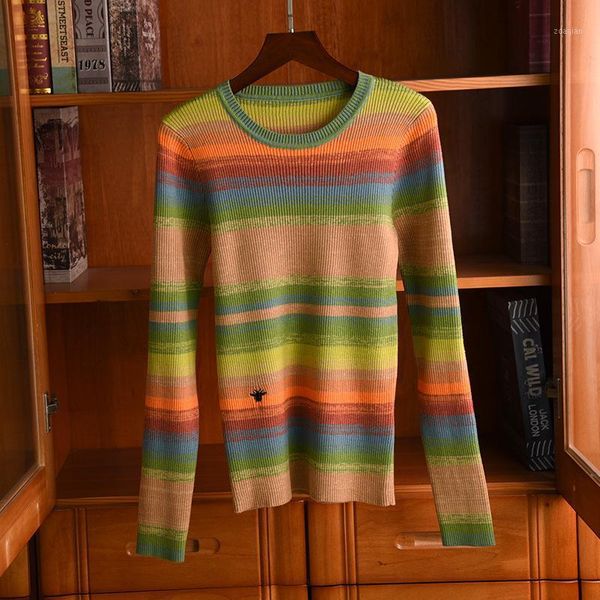 autumn women's 70%wool+30%silk stripe sweaters chic slim fit elasticity pullovers sweater b996, White;black
autumn women's 70%wool+30%silk stripe sweaters chic slim fit elasticity pullovers sweater b996, White;black
