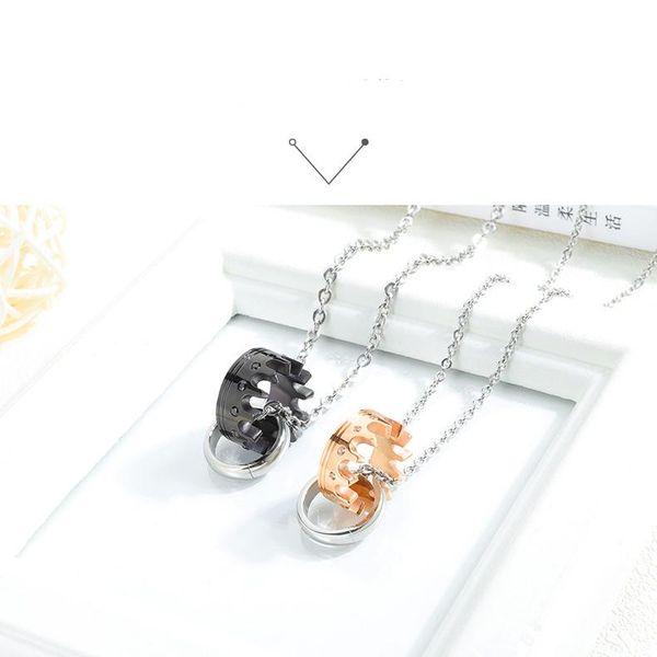 pendant necklaces double necklace his queen her king titanium steel crown tanabata, Silver
pendant necklaces double necklace his queen her king titanium steel crown tanabata, Silver