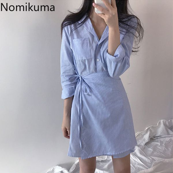 nomikuma elegant vintage striped dress women single breasted long sleeve irregular dresses korean fashion vestidos mujer 3b219 210514, Black;gray
nomikuma elegant vintage striped dress women single breasted long sleeve irregular dresses korean fashion vestidos mujer 3b219 210514, Black;gray