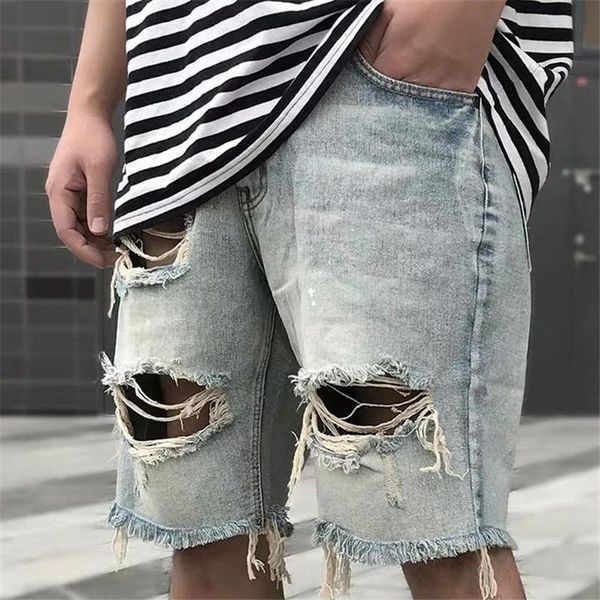 men's jeans idopy mens summer retro denim shorts male ripped street style vintage hip hop hipster big hole biker, Blue 
men's jeans idopy mens summer retro denim shorts male ripped street style vintage hip hop hipster big hole biker, Blue