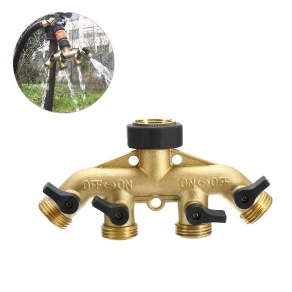 watering equipments 4 way six point thread brass shunt copper separator hose splitter garden connector (american standard)
watering equipments 4 way six point thread brass shunt copper separator hose splitter garden connector (american standard)