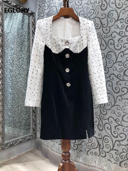 dresses early spring women square collar polka dot print wool patchwork long sleeve bodycon mini, Black;gray
dresses early spring women square collar polka dot print wool patchwork long sleeve bodycon mini, Black;gray