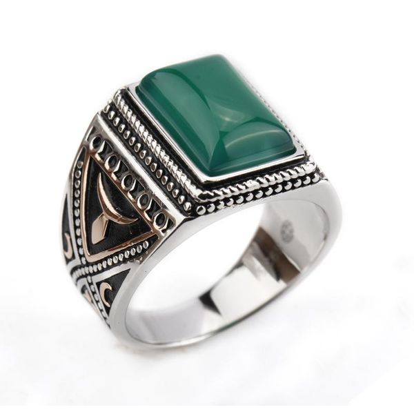 cluster rings 925 sterling silver men ring with big green onyx stone finger demon pattern vintage style for fashion jewelry, Golden;silver
cluster rings 925 sterling silver men ring with big green onyx stone finger demon pattern vintage style for fashion jewelry, Golden;silver
