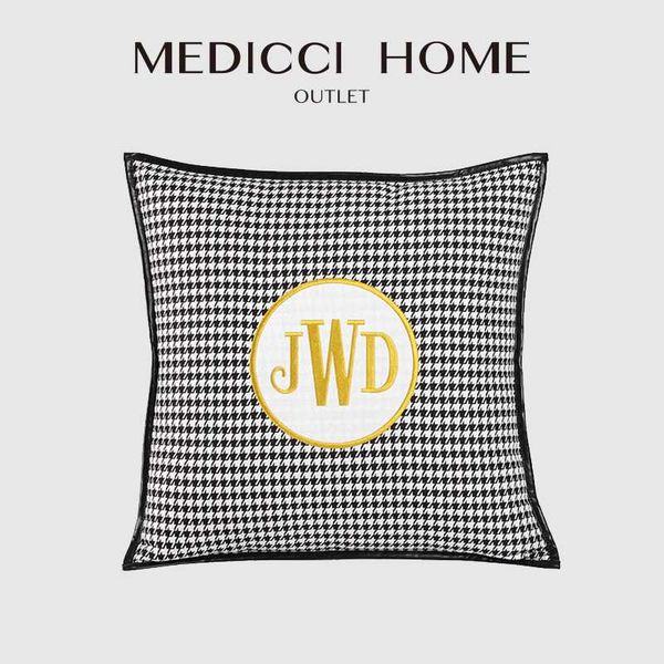 pillow case medicci home accent houndstooth cushion cover fashion design embroidered modern upholstery sofa with leather piping
pillow case medicci home accent houndstooth cushion cover fashion design embroidered modern upholstery sofa with leather piping