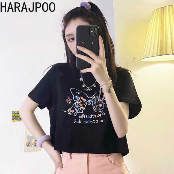 women's t-shirt harajpoo women t-shirts short summer korean ins trend harajuku embroidery butterfly students all-match casual short-sle, White
women's t-shirt harajpoo women t-shirts short summer korean ins trend harajuku embroidery butterfly students all-match casual short-sle, White