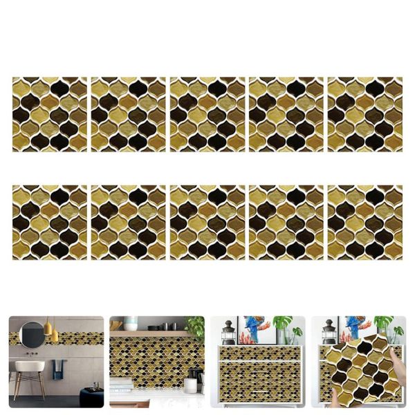 wallpapers 10 sheets of decorative waterpoof wall stickers diy 3d