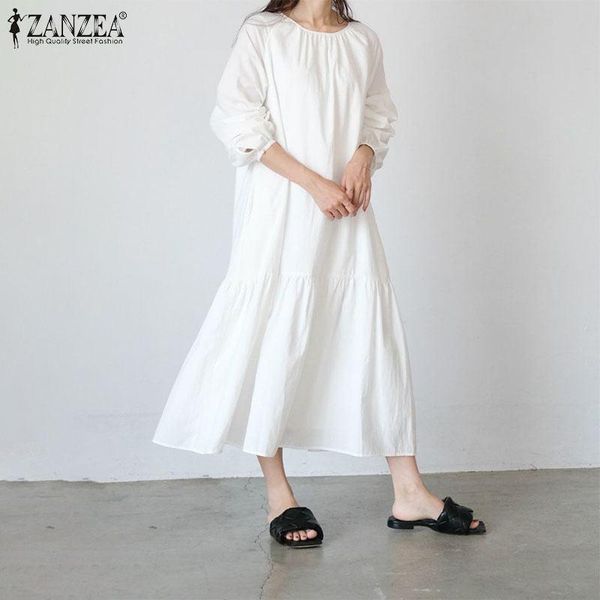 casual dresses oversized zanzea women's dress autumn long sleeve sundress ropa de mujer 2021 ladies mid-calf vestidos solid robe femme, Black;gray 
casual dresses oversized zanzea women's dress autumn long sleeve sundress ropa de mujer 2021 ladies mid-calf vestidos solid robe femme, Black;gray