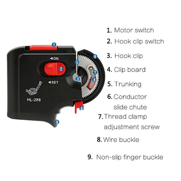 automatic portable electric fishing hook tier machine accessories tie fast hooks line tying device equipment
automatic portable electric fishing hook tier machine accessories tie fast hooks line tying device equipment