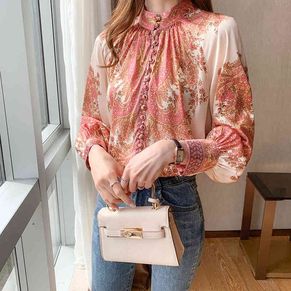 blouses make blockbuster woman's long sleeveless shirt high-end spring printed retro joker necklace elegant casual blouse r095, White
blouses make blockbuster woman's long sleeveless shirt high-end spring printed retro joker necklace elegant casual blouse r095, White
