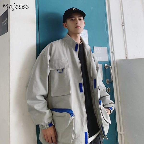 men jackets spring patchwork korean safari style loose panelled outwear male pockets zipper all-match fashion leisure simple ins men's, Black;brown
men jackets spring patchwork korean safari style loose panelled outwear male pockets zipper all-match fashion leisure simple ins men's, Black;brown