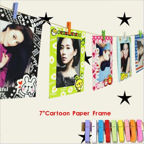 frames and mouldings 9pcs/lot 7inch cartoon style paper frame home decor wall picture po section hanging rope with colorful wooden cli
frames and mouldings 9pcs/lot 7inch cartoon style paper frame home decor wall picture po section hanging rope with colorful wooden cli