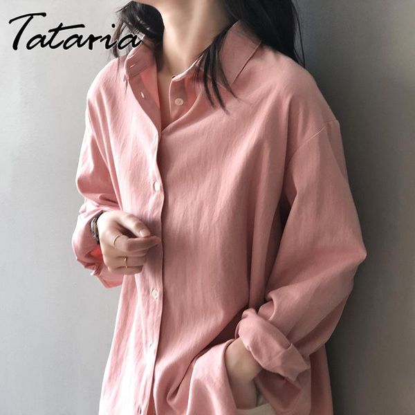 women's blouses & shirts 2021 and vintage cotton button-up mujer blouse loose blue long sleeve bf shirt fashion, White
women's blouses & shirts 2021 and vintage cotton button-up mujer blouse loose blue long sleeve bf shirt fashion, White