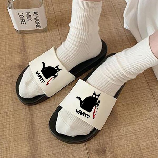 fun cute black cat cartoon print women shoes slippers sandals comfort casual harajuku summer female indoor mujer
fun cute black cat cartoon print women shoes slippers sandals comfort casual harajuku summer female indoor mujer