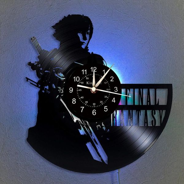 wall clocks final fantasy clock 12-inch led record | 7 colors luminous home decor modern clock.
wall clocks final fantasy clock 12-inch led record | 7 colors luminous home decor modern clock.