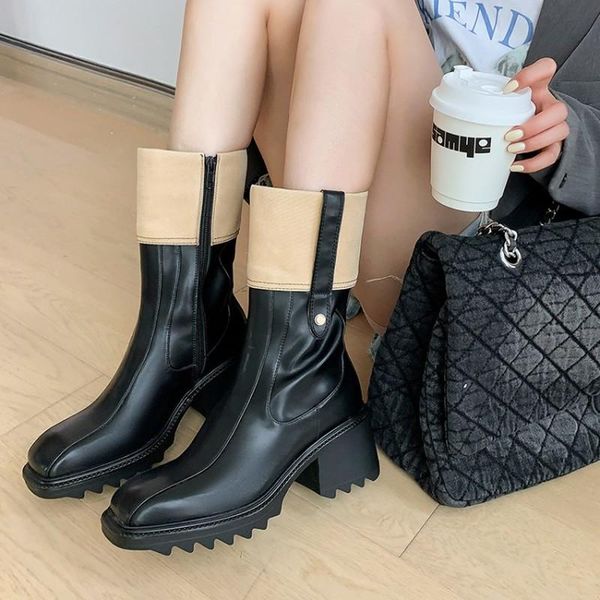 boots european and american fashion women's autumn winter 2021 side zipper thick heel high platform, Black
boots european and american fashion women's autumn winter 2021 side zipper thick heel high platform, Black