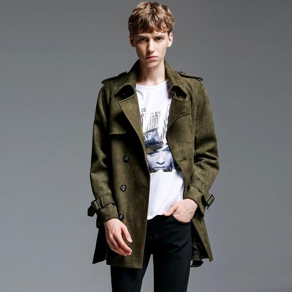 men's trench coats classic suedette men autumn winter double breasted coat adjustable waist long man windbreaker plus size s-6x, Tan;black
men's trench coats classic suedette men autumn winter double breasted coat adjustable waist long man windbreaker plus size s-6x, Tan;black