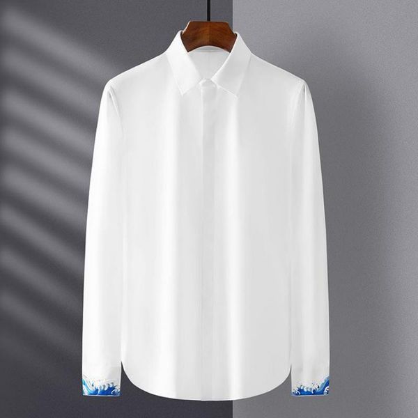 men's casual shirts black white male luxury long sleeve chinese style embroidery mens dress cotton slim fit party man, White;black
men's casual shirts black white male luxury long sleeve chinese style embroidery mens dress cotton slim fit party man, White;black