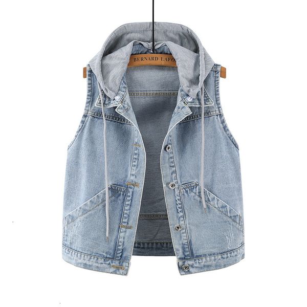women's jackets jackets sleeveless jacket loose waistcoat female hooded denim vest single-breasted plus size jeans coat 4xl 5xl ep6v, Black;brown
women's jackets jackets sleeveless jacket loose waistcoat female hooded denim vest single-breasted plus size jeans coat 4xl 5xl ep6v, Black;brown