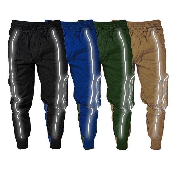 men's pants 2021 four seasons men street hip hop trend fitness reflective leisure sports cargo, Black
men's pants 2021 four seasons men street hip hop trend fitness reflective leisure sports cargo, Black
