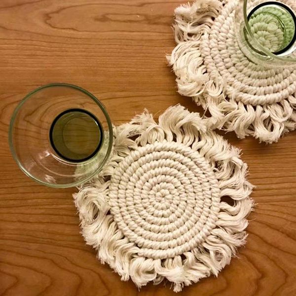 mats & pads northern europe macrame cup pad bohemia tablecloth table mat pure handmade cotton braid non-slip insulation for kitchen
mats & pads northern europe macrame cup pad bohemia tablecloth table mat pure handmade cotton braid non-slip insulation for kitchen