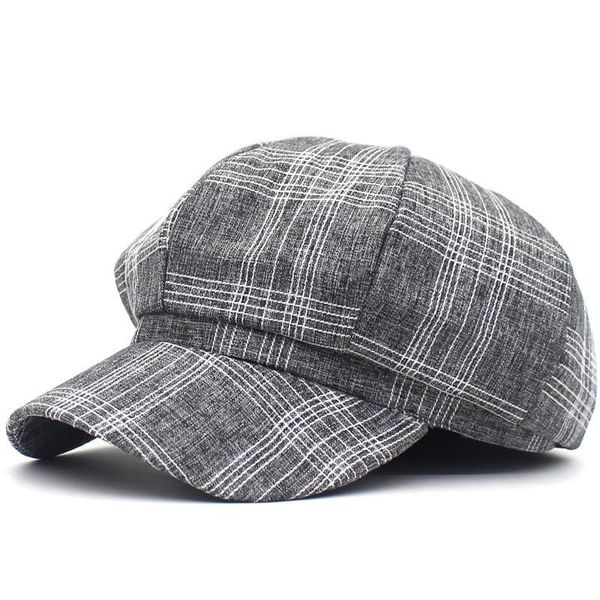 stingy brim hats 2021 four seasons cotton plaid octagonal for women and men berets painter hat beanie cap 04, Blue;gray
stingy brim hats 2021 four seasons cotton plaid octagonal for women and men berets painter hat beanie cap 04, Blue;gray