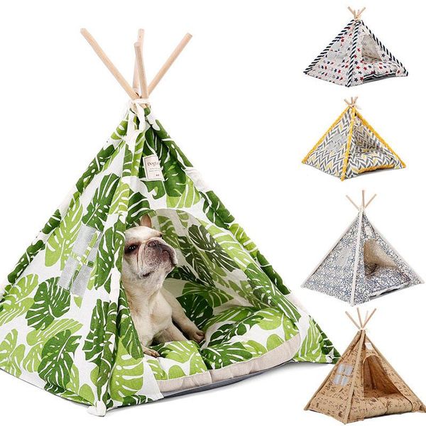 kennels & pens pet teepee dog cat bed portable tents houses with thick cushion wood canvas tipi fold tent for cats small dogs
kennels & pens pet teepee dog cat bed portable tents houses with thick cushion wood canvas tipi fold tent for cats small dogs