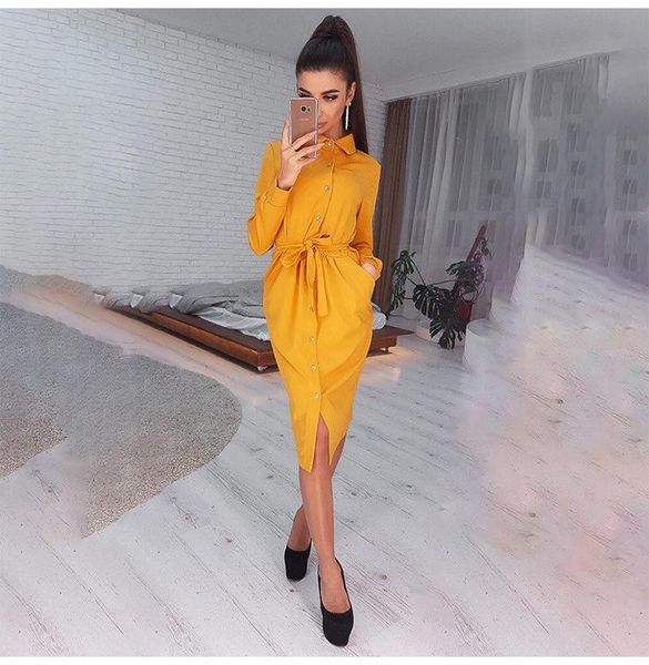 casual dresses autumn women single breasted lace up belt dress spring lapel to knee ladies solid color long sleeve womens clothing, Black;gray
casual dresses autumn women single breasted lace up belt dress spring lapel to knee ladies solid color long sleeve womens clothing, Black;gray