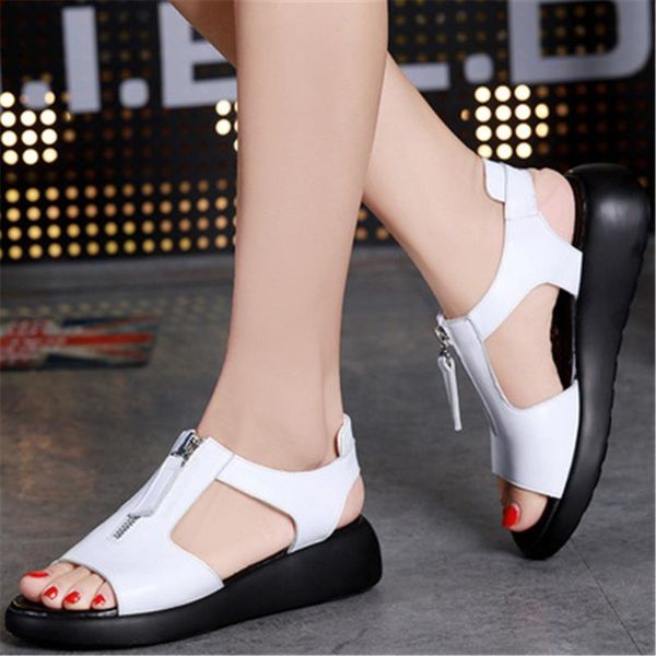 genuine leather sandals women's college style 2021 summer leisure fish mouth soft bottom anti slip thick soled student shoes, Black
genuine leather sandals women's college style 2021 summer leisure fish mouth soft bottom anti slip thick soled student shoes, Black