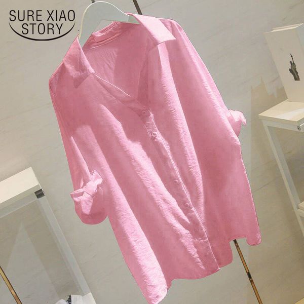 plus size 4xl woman blouses solid color cotton shirt female collar summer half-sleeve loose casual 8917 50 210508, White
plus size 4xl woman blouses solid color cotton shirt female collar summer half-sleeve loose casual 8917 50 210508, White