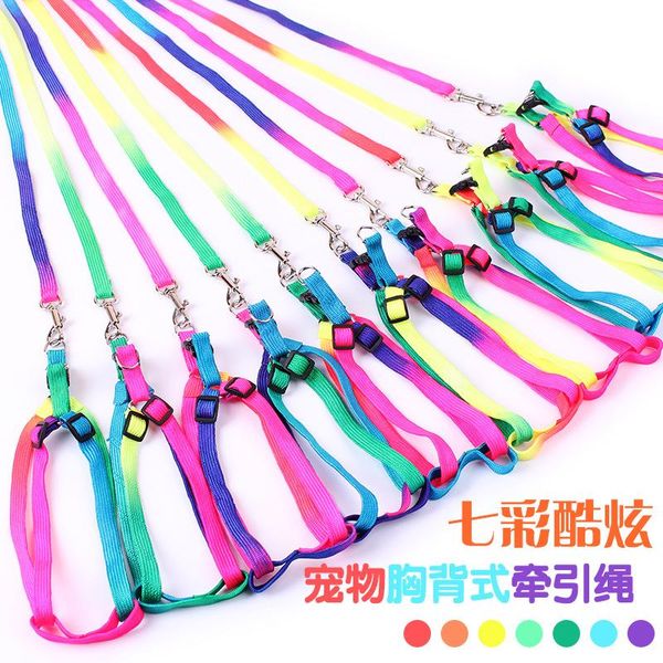 step-on line reinforced colorful chest and back pet hand holding rope 1.0cm bandlet rainbow color dog leash collars & leashes
step-on line reinforced colorful chest and back pet hand holding rope 1.0cm bandlet rainbow color dog leash collars & leashes