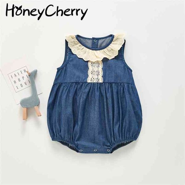 summer baby bodysuit denim vest lace jumpsuit thin cute climbing clothes girl 210702, Blue
summer baby bodysuit denim vest lace jumpsuit thin cute climbing clothes girl 210702, Blue