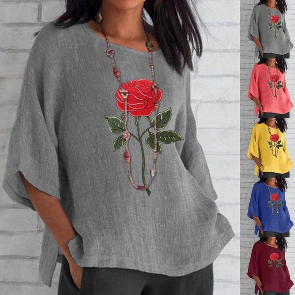 women's t-shirt flower fashion oversized ladies t shirt cropped sleeves round neck cotton summer loose ropa mujer, White
women's t-shirt flower fashion oversized ladies t shirt cropped sleeves round neck cotton summer loose ropa mujer, White