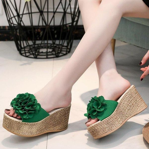 summer women's fashion flowers thick bottom wedge-soled shoes outdoors platform slippers elehant candy colors leisure, Black
summer women's fashion flowers thick bottom wedge-soled shoes outdoors platform slippers elehant candy colors leisure, Black