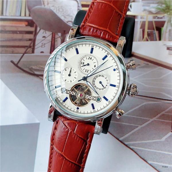 wristwatches design tourbillon automatic mechanical watch multifunction business men belt six needles work, Slivery;brown
wristwatches design tourbillon automatic mechanical watch multifunction business men belt six needles work, Slivery;brown