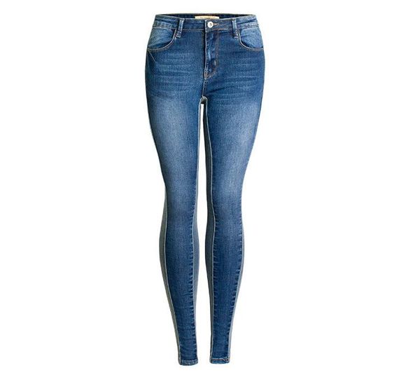 women's jeans blue elastic skinny patchwork mom oversize pencil trousers designer lady washed streetwear denim pants 
women's jeans blue elastic skinny patchwork mom oversize pencil trousers designer lady washed streetwear denim pants