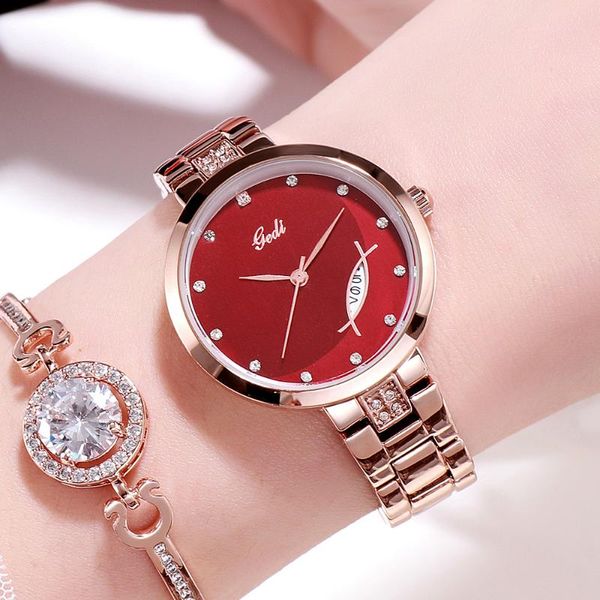 wristwatches fashion red women's watches waterproof calendar stainless steel quartz wristwatch ladies watch gift for women cloc, Slivery;brown
wristwatches fashion red women's watches waterproof calendar stainless steel quartz wristwatch ladies watch gift for women cloc, Slivery;brown