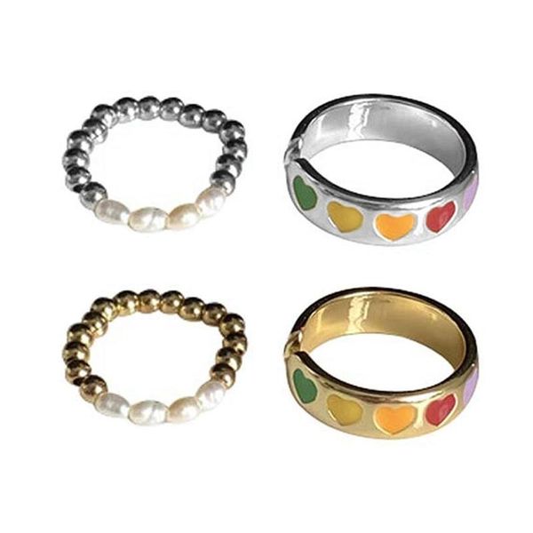 wedding rings 2pcs bohemian rainbow heart shaped open ring kit elastic pearls finger bands set for women fashion jewelry, Slivery;golden
wedding rings 2pcs bohemian rainbow heart shaped open ring kit elastic pearls finger bands set for women fashion jewelry, Slivery;golden