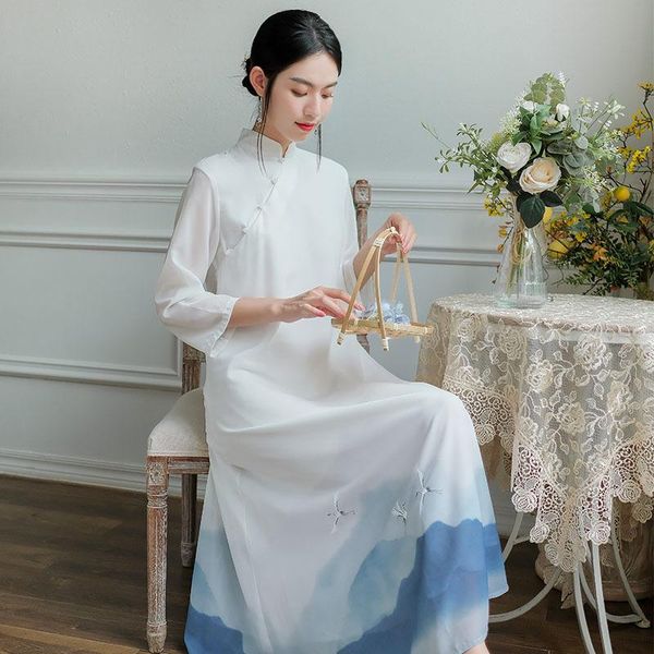 ethnic clothing chinese traditional improved qipao women exquisite print flower long chenongsam elegant beaded tea dress summer zen vestidos, Red
ethnic clothing chinese traditional improved qipao women exquisite print flower long chenongsam elegant beaded tea dress summer zen vestidos, Red