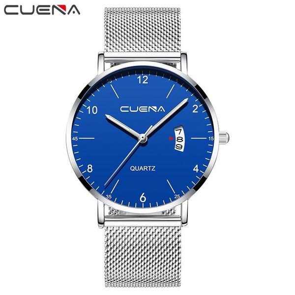 wristwatches cuena 801 men's ultra-thin stainless steel mesh strap waterproof business watch simple luxury quartz clock watches male, Slivery;brown
wristwatches cuena 801 men's ultra-thin stainless steel mesh strap waterproof business watch simple luxury quartz clock watches male, Slivery;brown