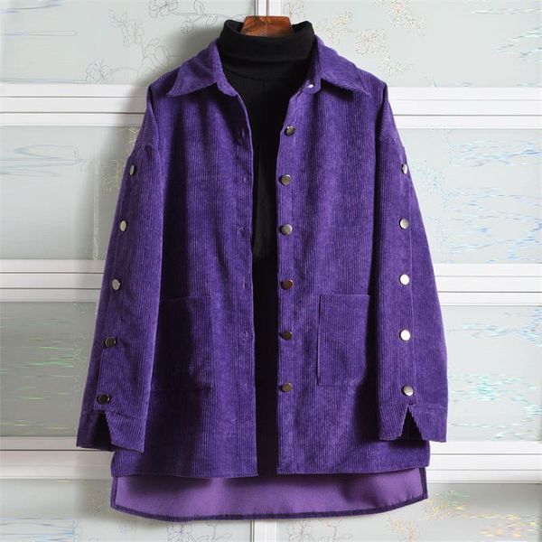 women's jackets 2021 slim corduroy coat solid listing casual lady long sleeve jacket winter female shirts outerwear bottomings w1576, Black;brown
women's jackets 2021 slim corduroy coat solid listing casual lady long sleeve jacket winter female shirts outerwear bottomings w1576, Black;brown