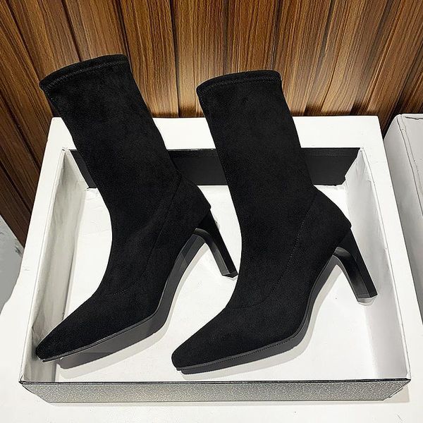 boots for women fashion 2021 winter high heel pointed toe shoes ankle black stiletto suede zapatos de mujer female botas
boots for women fashion 2021 winter high heel pointed toe shoes ankle black stiletto suede zapatos de mujer female botas