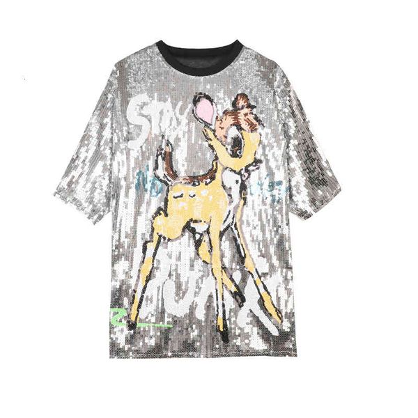 tee chicatwill tees bling sequin funny cartoon t-shirt europe deer t-shirts medium-long dress, White
tee chicatwill tees bling sequin funny cartoon t-shirt europe deer t-shirts medium-long dress, White