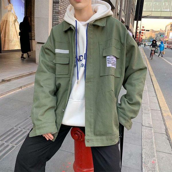 men's jackets casual jacket spring patch pocket design long sleeve tooling coat loose all-match streetwear male clothes sports trend 29, Black;brown
men's jackets casual jacket spring patch pocket design long sleeve tooling coat loose all-match streetwear male clothes sports trend 29, Black;brown