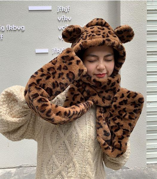hats, scarves & gloves sets woman girl faux fur hat scarf glove set leopard print plush warm winter cute cap korean european fashion, Blue;gray
hats, scarves & gloves sets woman girl faux fur hat scarf glove set leopard print plush warm winter cute cap korean european fashion, Blue;gray