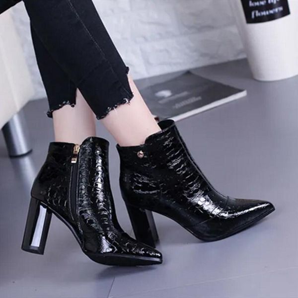 boots marlisasa women fashion square heel side zip winter lady casual autumn short shoes cool f6406g, Black
boots marlisasa women fashion square heel side zip winter lady casual autumn short shoes cool f6406g, Black